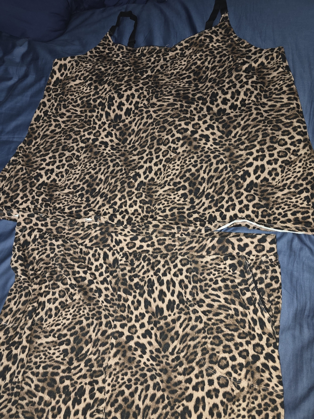 torrid Leopard Print Pajama Set in Tan and Black - Picture 2 of 6